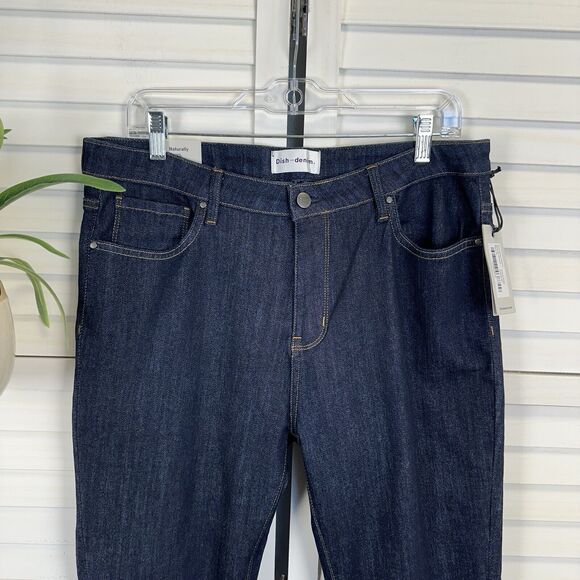 New Dish by DU/ER Adaptive Denim Skinny Jeans Dark Wash Womens Size 32 x 28 - Picture 3 of 11